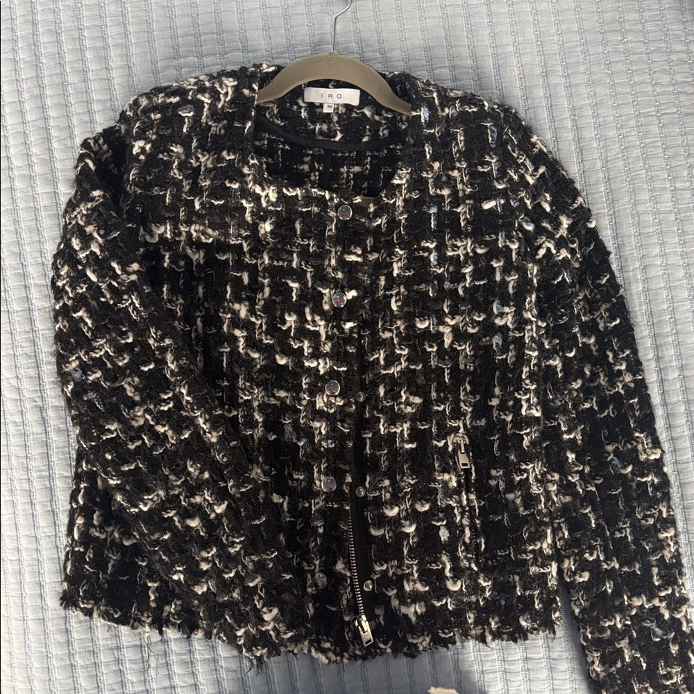 IRO Textured Black and White Blazer